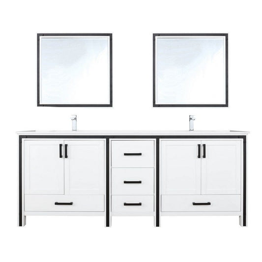 Ziva Transitional White 80" Double Vanity Set | LZV352280SAJSM30F