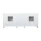 Ziva Transitional White 84" Double Vanity, Cultured Marble Top, White Square Sinks | LZV352284SAJS000
