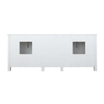 Ziva Transitional White 84" Double Vanity, no Top and 34" Mirrors | LZV352284SA00M34