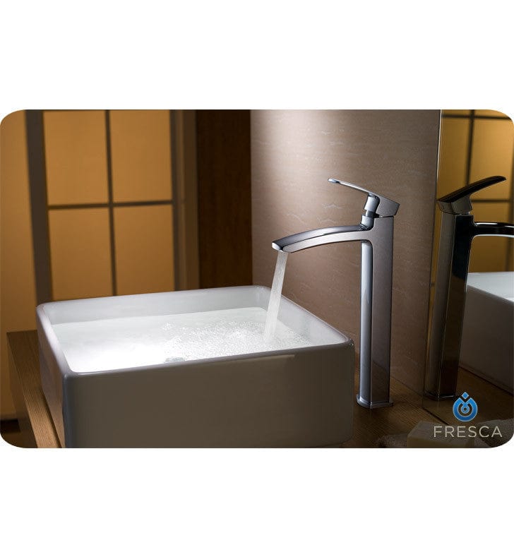 Fiora Single Hole Vessel Mount Bathroom Vanity Faucet - Chrome - Free With Vanity Purchase