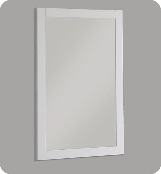 Pair of Fresca Manchester 20" White Traditional Bathroom Mirror