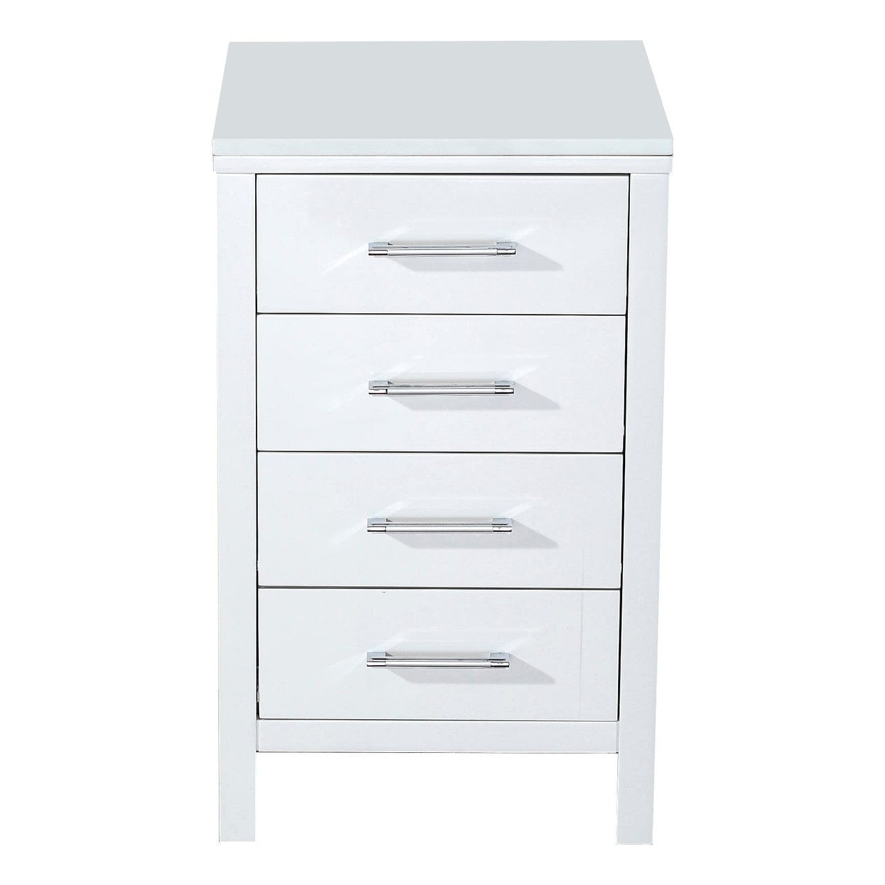 Virtu USA Dior 18" Side Cabinet in White