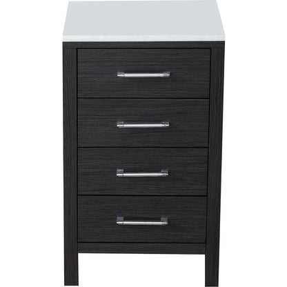 Virtu USA Dior 18" Freestanding Side Storage Cabinet in Zebra Grey