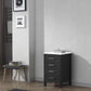 Virtu USA Dior 18 Freestanding Side Storage Cabinet in Zebra Grey