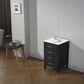 Virtu USA Dior 18 Freestanding Side Storage Cabinet in Zebra Grey