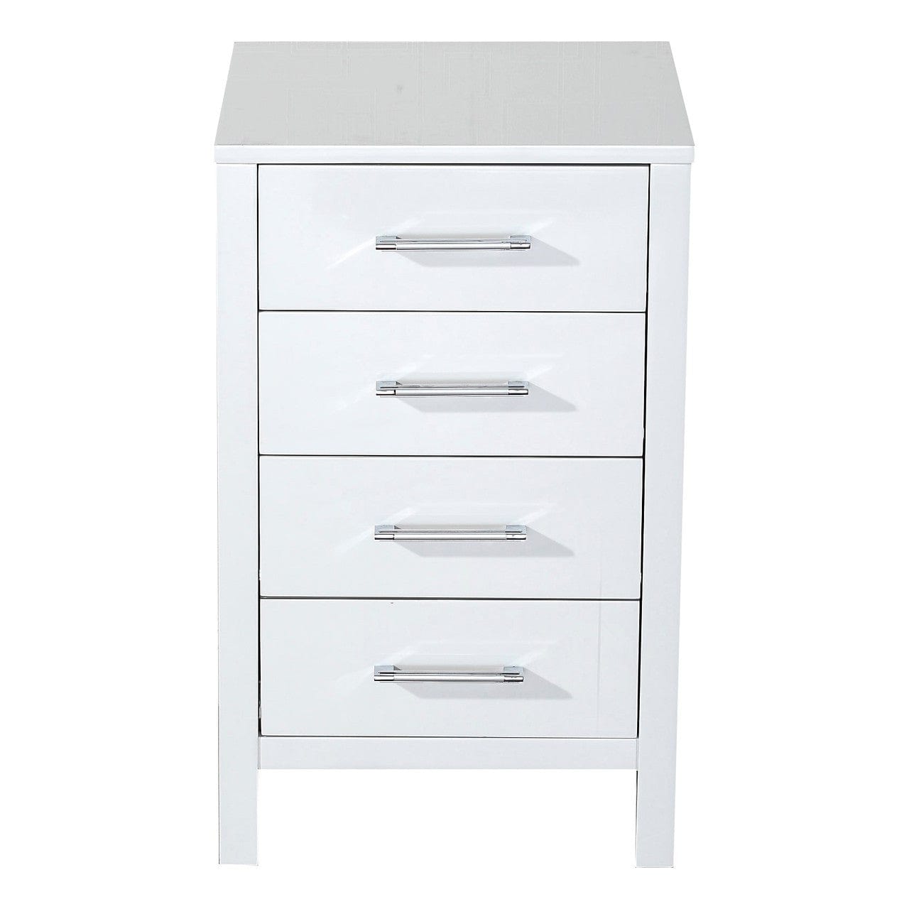 Virtu USA Dior 18" Modern Side Cabinet in White