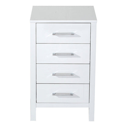 Virtu USA Dior 18" Modern Side Cabinet in White