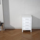 Virtu USA Dior 18" Modern Side Cabinet in White