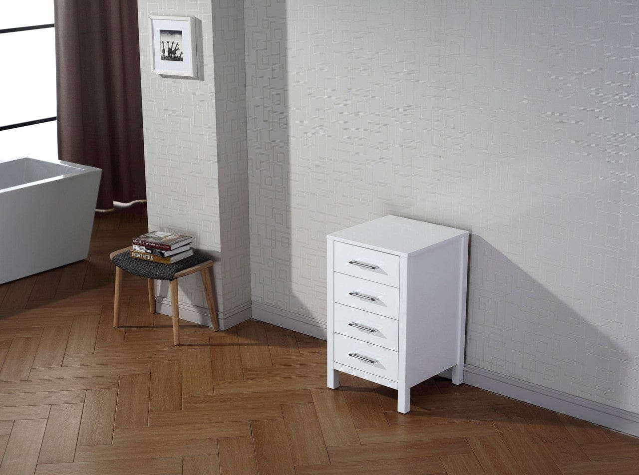 Virtu USA Dior 18 Modern Side Cabinet in White