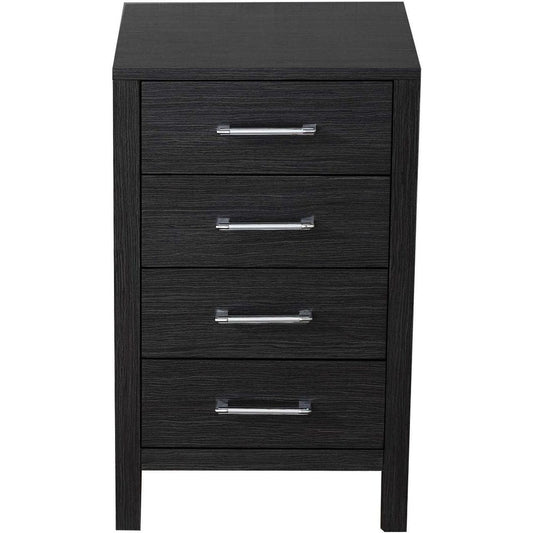 Virtu USA Dior 18" Modern Side Cabinet in Zebra Grey