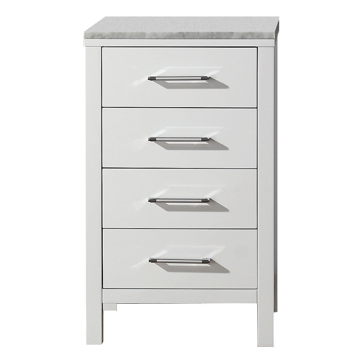 Virtu USA Virtu USA Dior 18" Modern Side Cabinet in White