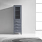 Virtu USA Wellmont 20 Modern Side Cabinet in Grey