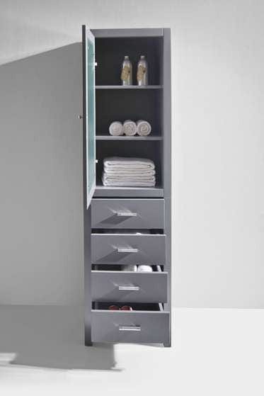 Virtu USA Virtu USA Wellmont 20" Modern Side Cabinet in Grey