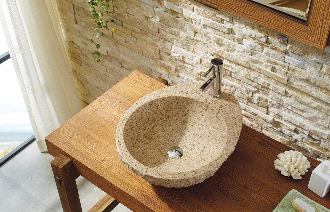 Virtu USA Elysia Bathroom Vessel Basin in G682 Granite