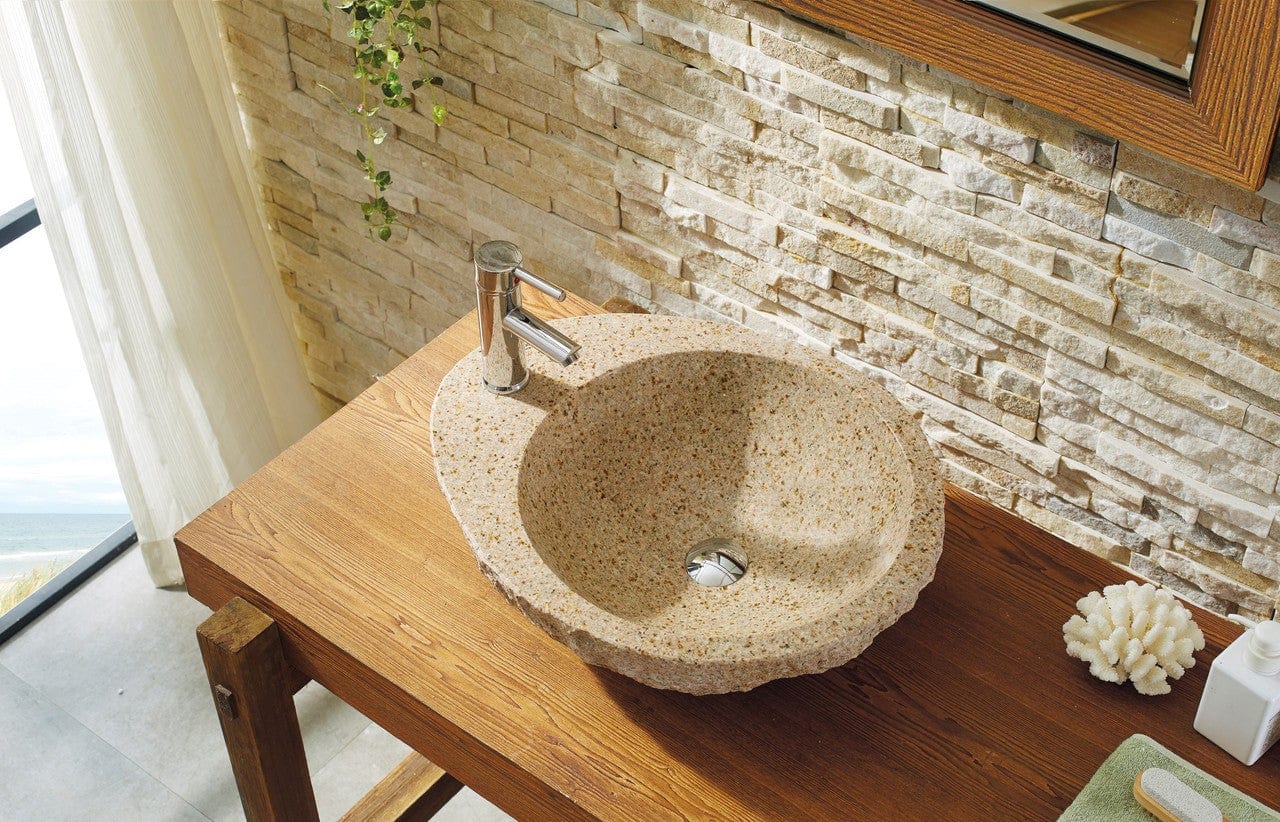 Virtu USA Elysia Bathroom Vessel Basin in G682 Granite