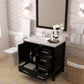 Caroline Avenue 36" Single Bath Vanity in Espresso with Quartz Top drawers open