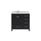 Caroline Avenue 36" Single Bath Vanity in Espresso with Quartz Top white background