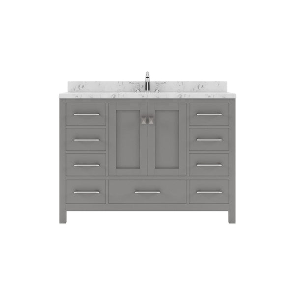 Caroline Avenue 48 Bathroom Vanity in Cashmere Gray with Quartz Top white background