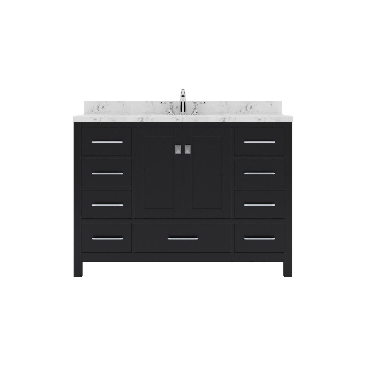 Caroline Avenue 48" Bathroom Vanity in Espresso with Quartz Top white background