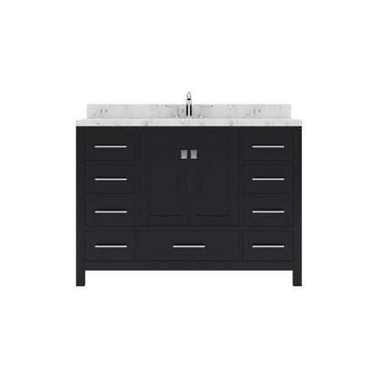 Caroline Avenue 48" Bathroom Vanity in Espresso with Quartz Top white background