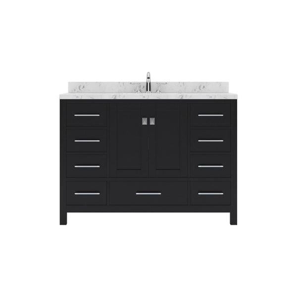 Caroline Avenue 48 Bathroom Vanity in Espresso with Quartz Top white background