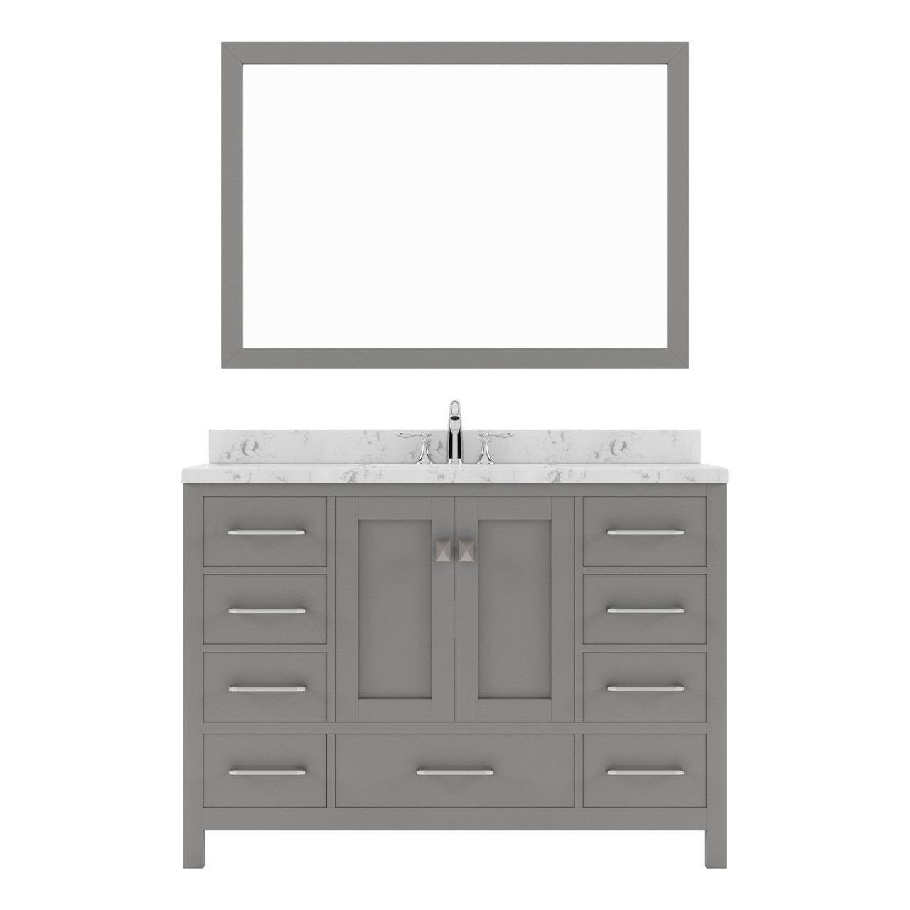 Caroline Avenue 48" Single Bath Vanity in Cashmere Gray with Quartz Top white background