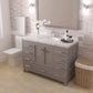 Caroline Avenue 48" Single Bath Vanity in Cashmere Gray with Quartz Top side view