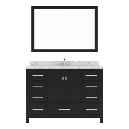 Caroline Avenue 48" Single Bath Vanity in Espresso with Quartz Top white background