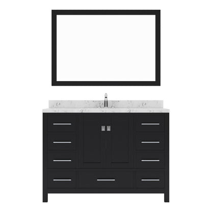 Caroline Avenue 48" Single Bath Vanity in Espresso with Quartz Top and Sink white background