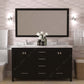 Caroline Avenue 60" Double Bath Vanity in Espresso with Quartz Top and Sinks front view