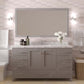 Caroline Avenue 60" Single Bath Vanity in Cashmere Gray with Quartz Top and Sink front view