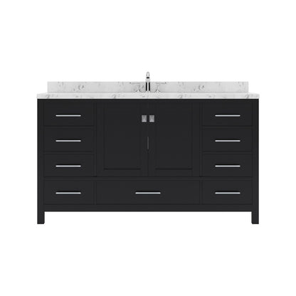 Caroline Avenue 60" Single Bath Vanity in Espresso with Countertop white background