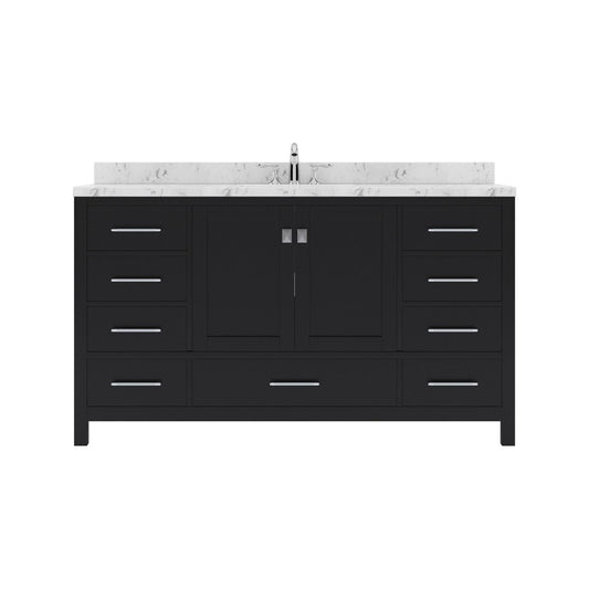 Caroline Avenue 60" Single Bath Vanity in Espresso with Countertop white background