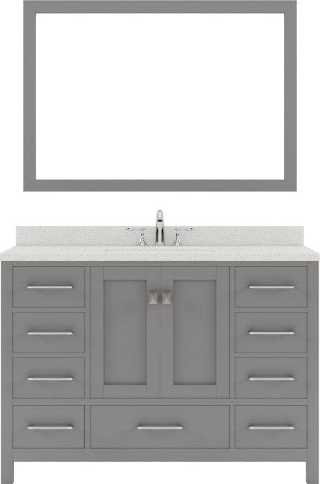 single sink bathroom vanity set with brushed nickel faucet