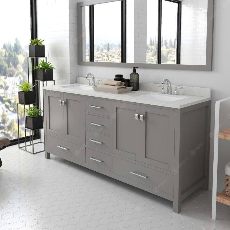 Square sink vanity