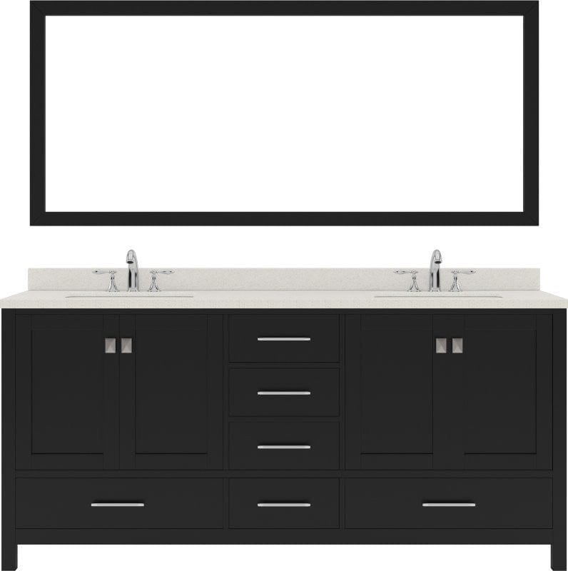 Single Sink Bathroom Vanity Set with Brushed Nickel Faucet