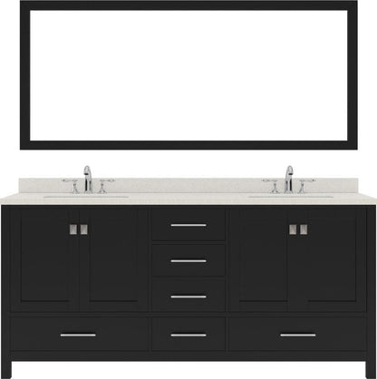 Single Sink Bathroom Vanity Set with Brushed Nickel Faucet