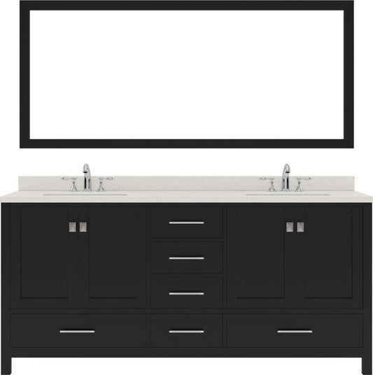 Single Sink Bathroom Vanity Set with Brushed Nickel Faucet