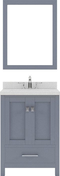 single sink bathroom vanity set with brushed nickel faucet