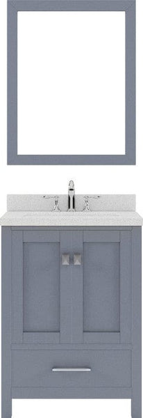 single sink bathroom vanity set with brushed nickel faucet