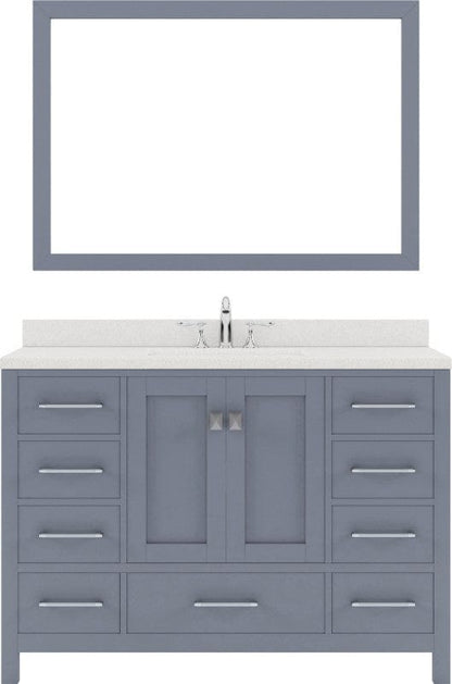 Single Sink Vanity Set with brushed nickel faucet