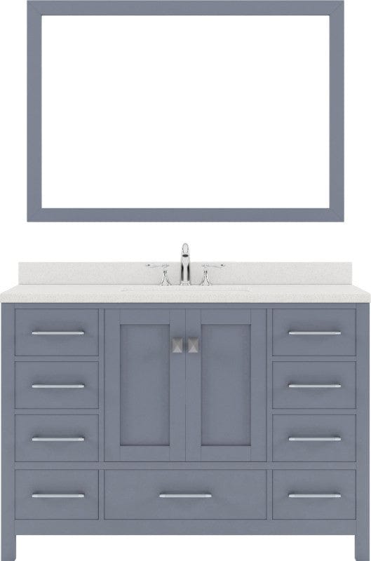 Single Sink Vanity Set with brushed nickel faucet