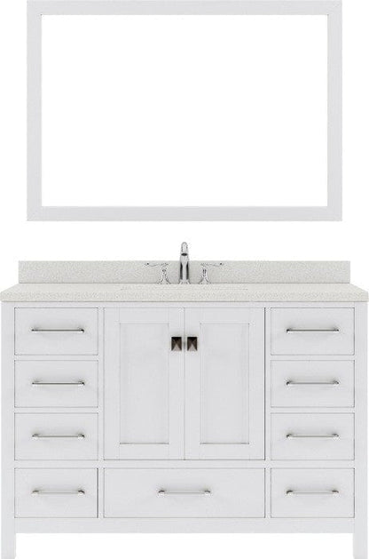 white single sink bathroom vanity