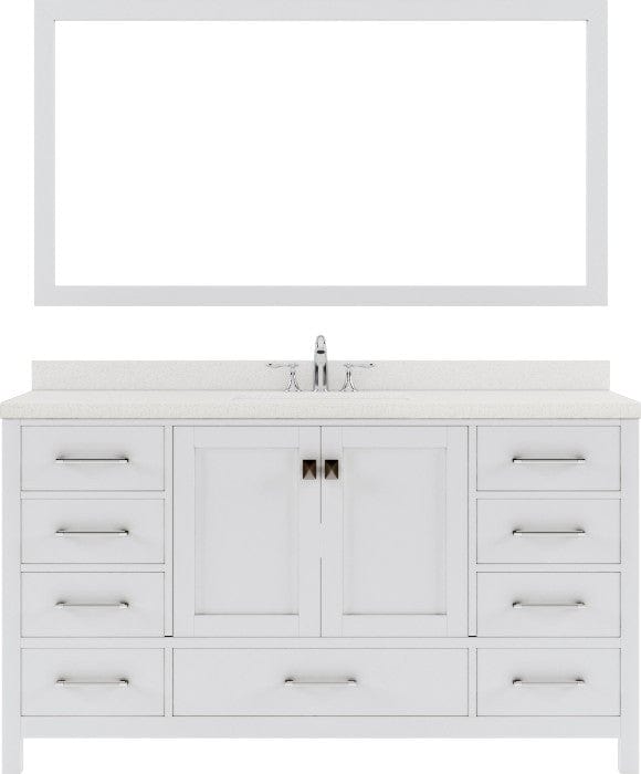 white single sink bathroom vanity