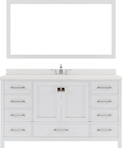 white single sink bathroom vanity