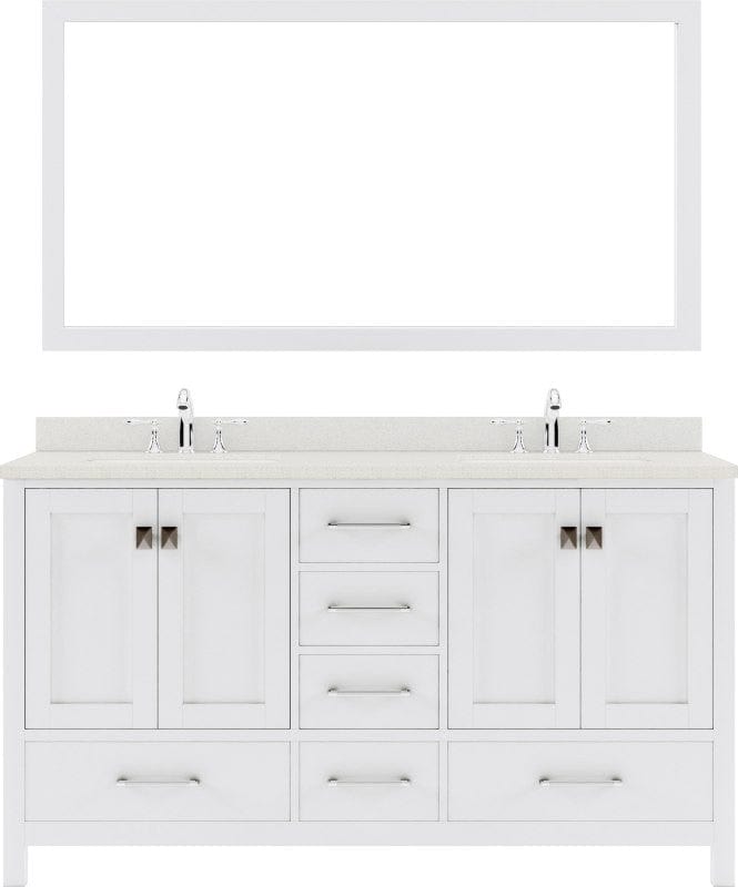 freestanding bathroom vanity set with polished chrome faucet