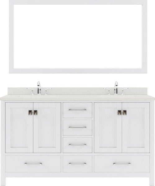 freestanding bathroom vanity set with polished chrome faucet