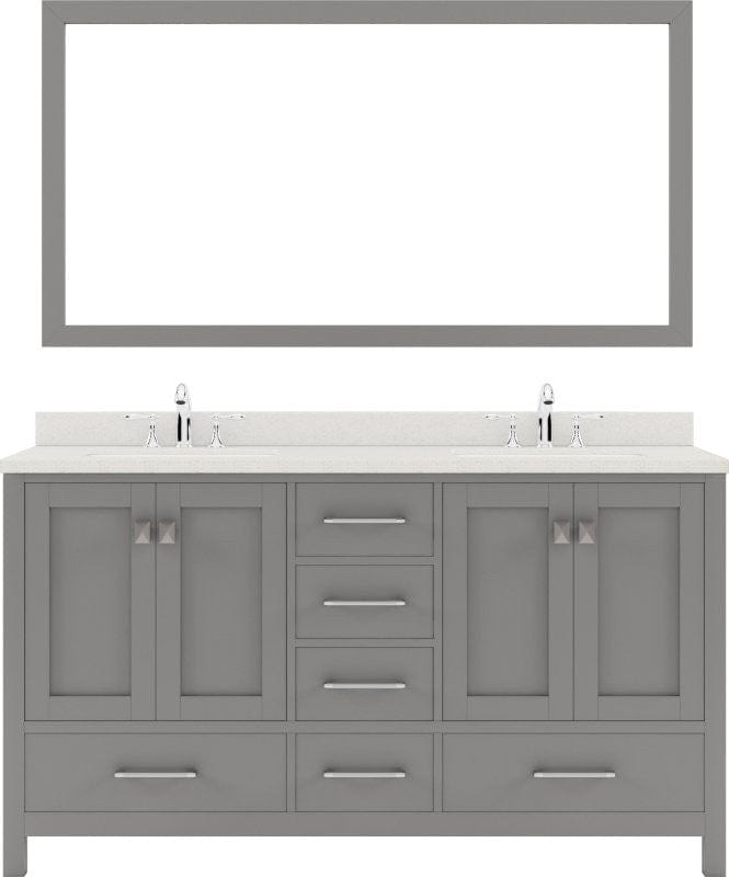 60 inch bathroom vanity set with brushed nickel faucet