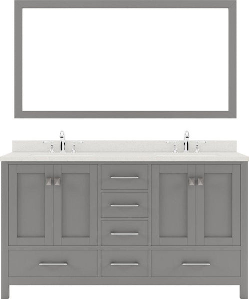 60 inch bathroom vanity set with brushed nickel faucet