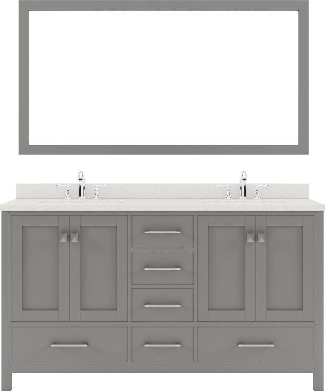 Single Sink Bathroom Vanity Set with Brushed Nickel Faucet